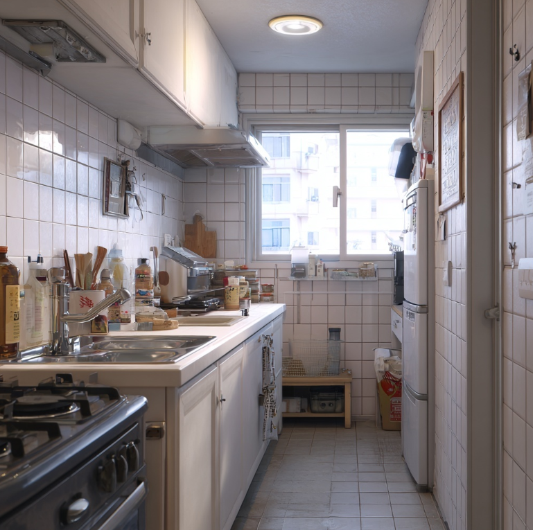 원룸 주방 모습